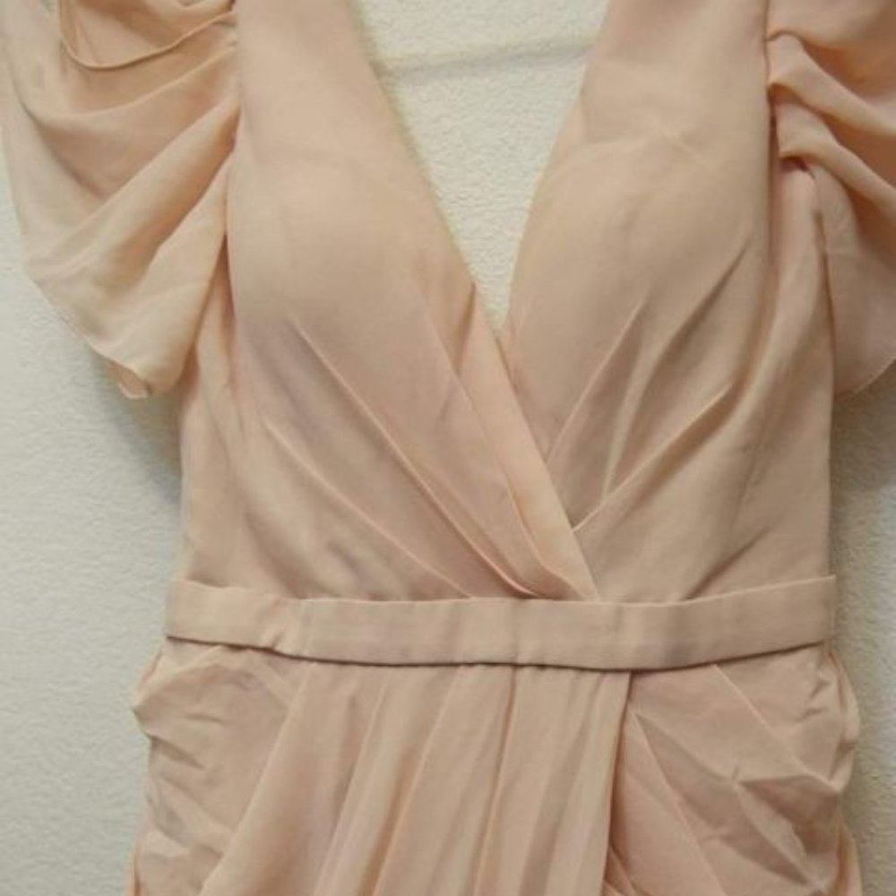 Bariano Australia peachy beige evening gown